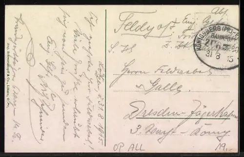 AK Lötzen, Markt mit Kriegerdenkmal u. Kaiserl. Postamt