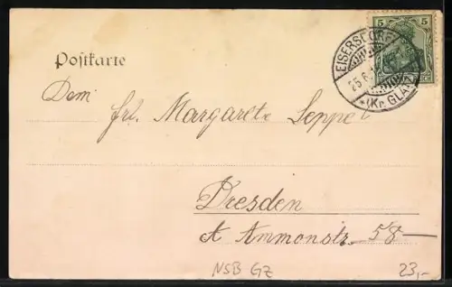 AK Mitteleisersdorf, Kalksteinbrüche, Ortsansicht mit Kirche