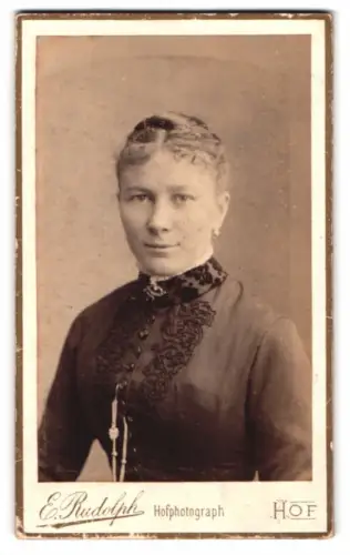 Fotografie E. Rudolph, Hof, Marien-Strasse 69, Portrait einer Dame