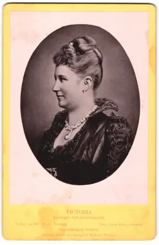 Fotografie Stengel & Markert, Dresden, Portrait Kaiserin Auguste Victoria von Preussen
