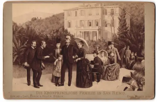 Fotografie Carl Brack & Keller, Berlin, Ansicht Sanremo, kronprinzliche Familie Friedrich Wilhelm III. in Sanremo
