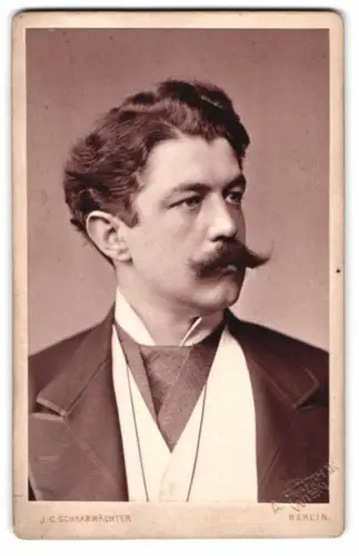 Fotografie J. C. Schaarwächter, Berlin, Portrait Herbert von Bismarck, Sohn von Otto Bismarck & Staatssekretär unter ihm