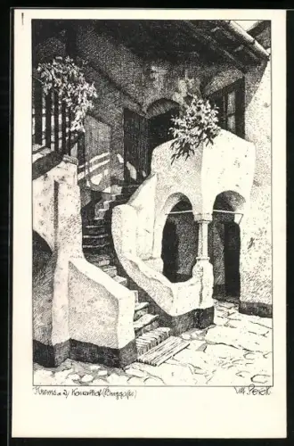 Künstler-AK Ulf Seidl: Krems an der Donau, Kanzelhof