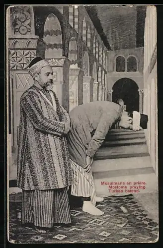 AK Türken betend, Muslems in Moschee, Islam