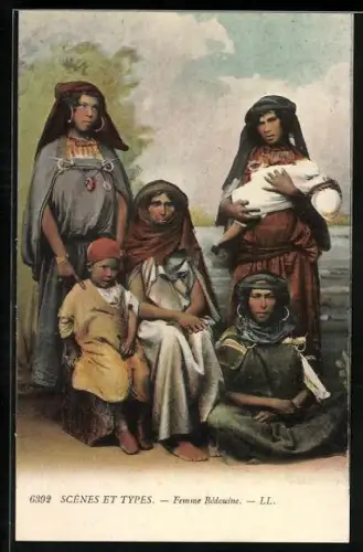 AK Femme Bédouine, Scènes et Types, arabische Volkstypen
