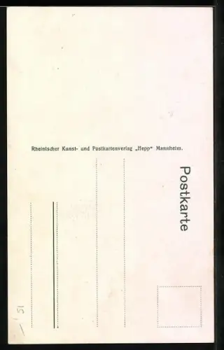 AK General-Feldmarschall von Hindenburg, Portrait, Vexierbild