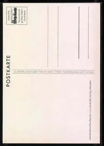 Künstler-AK sign. Paul Bender: Ludendorff in Uniform mit Orden