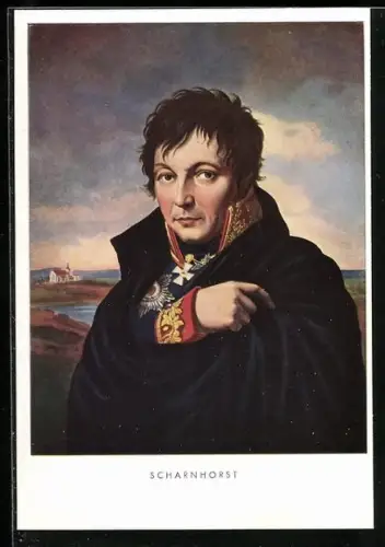 Künstler-AK Portrait von General Scharnhorst