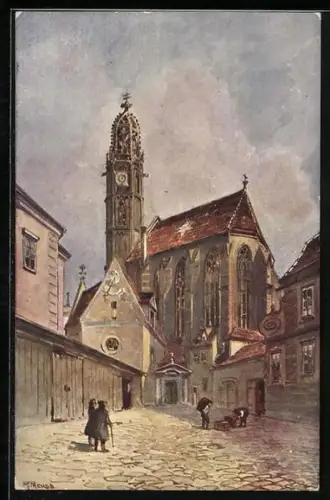 Künstler-AK R. Preuss: Wien, Kirche Maria am Gestade