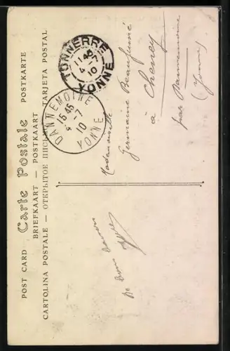 AK Flugzeug Biplan Farman, Pilot Paulhan