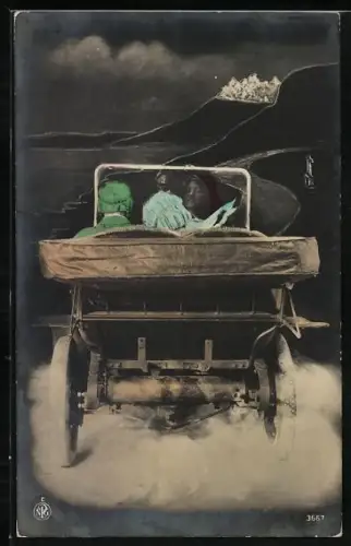 AK Auto auf einer Bergstrasse