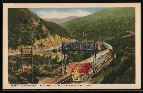 AK Santa Fe-Eisenbahn, Cajon Pass