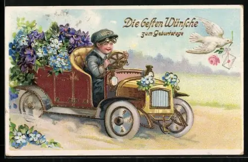 AK Knabe in einem Auto