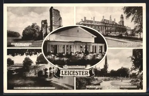 AK Leicester, Castle Gardens, Abbey Bridge, Lady Jane Grey Ruins