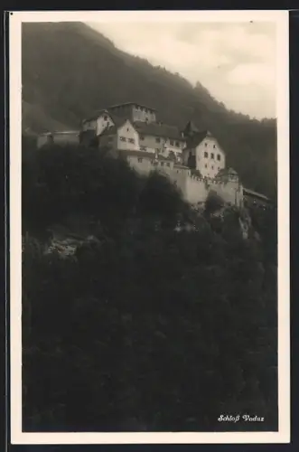 AK Vaduz, Blick zum Schloss