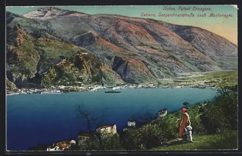 AK Kotor, Serpentinenstrasse nach Montenegro