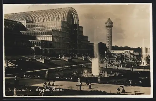 AK London, Crystal Palace, The Fountains