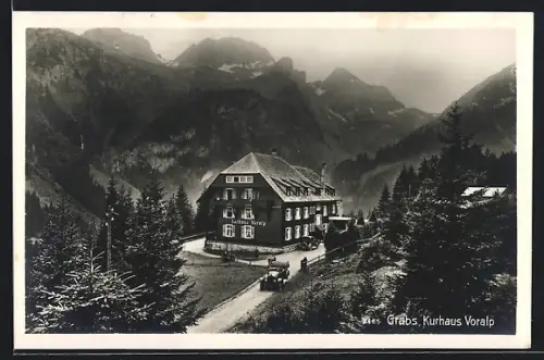 AK Grabs, Blick zum Kurhaus Voralp