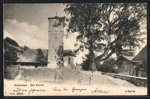 AK Adelboden, Partie bei der Kirche