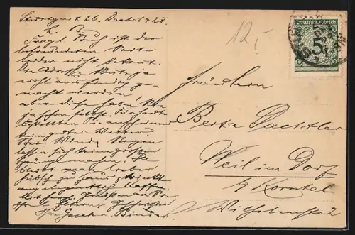 AK Stuttgart, Königsbau mit Strassenbahn