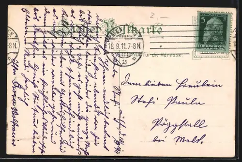 AK München, Brücke mit Strassenbahn