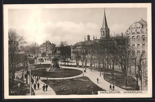 AK Karlsruhe, Kaiserplatz