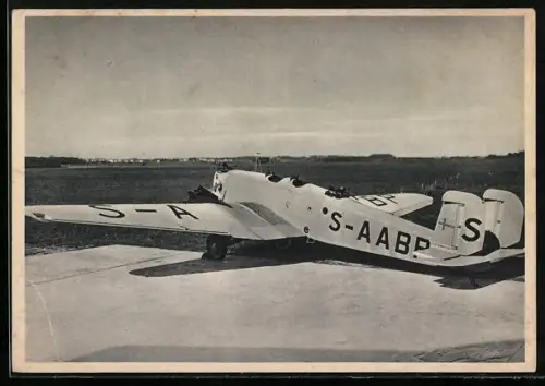 AK Ganzmetall-Flugzeug Junkers-37 K, Kampf-Arbeitsflugzeug