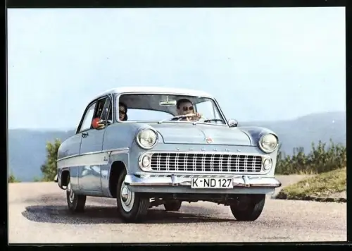 AK Auto Ford Taunus 12 M, Viel Auto fürs Geld, Reklame