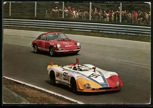 AK Porsche 907 bei einem Autorennen