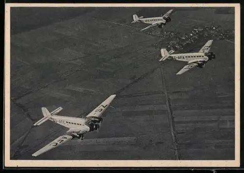 AK Ganzmetall-Kabinen-Flugzeug, Junkers-Ju 52 / 3 m, ZS-AFA, ZS-AFB, ZS-AFC