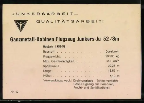 AK Ganzmetall-Kabinen-Flugzeug, Junkers-Ju 52 / 3 m, ZS-AFA, ZS-AFB, ZS-AFC