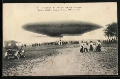 AK Le dirigeable Le Lebaudy, Zeppelin