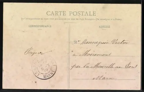 AK Flugzeug Farman au Camp de Châlons