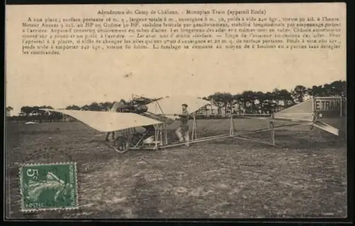 AK Flugzeug Monoplan Train