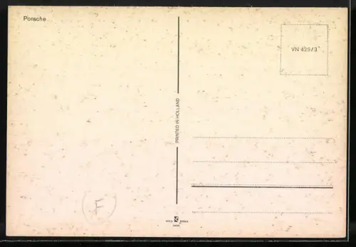 AK Porsche bei einem Autorennen