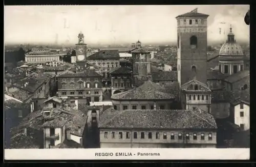 AK Reggio Emilia, Panorama mit Kirche