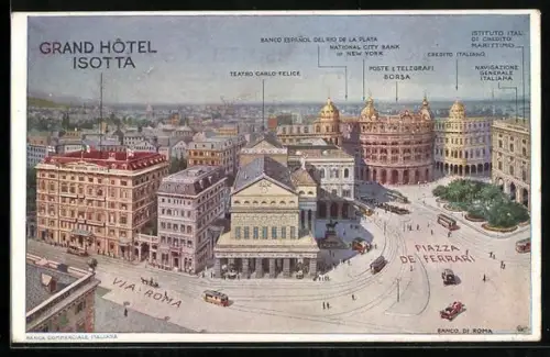 AK Genova, Grand Hotel Isotta, Teatro Carlo Felice