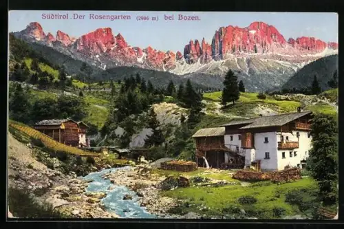 AK Bozen, Bachpartie beim Rosengarten