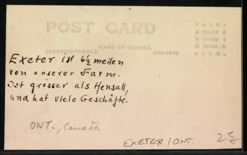 AK Exeter /Ont., Bird`s eye view of the city