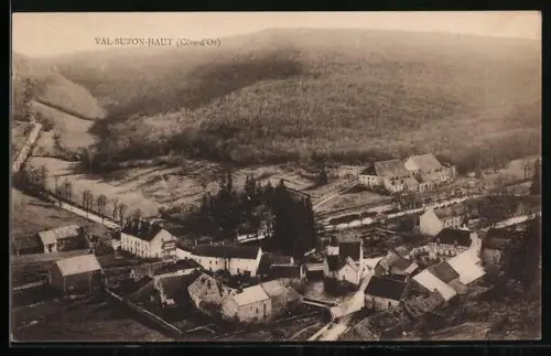 AK Val-Suzon-Haut /Côte-d`Or, Panorama mit Strassenpartie
