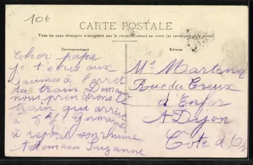 AK Saffres, Vue prise de la Rue de l`Écluse