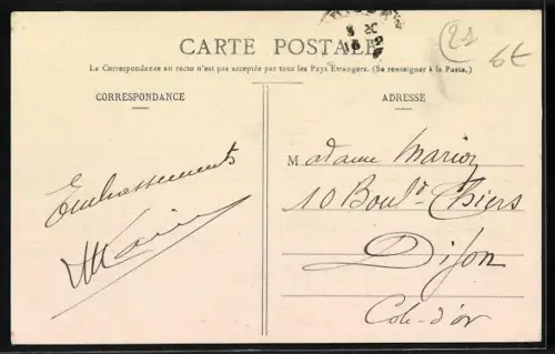 AK Champagne-sur-Vingeanne, Vue generale, Reiter, Ortsansicht aus der Ferne