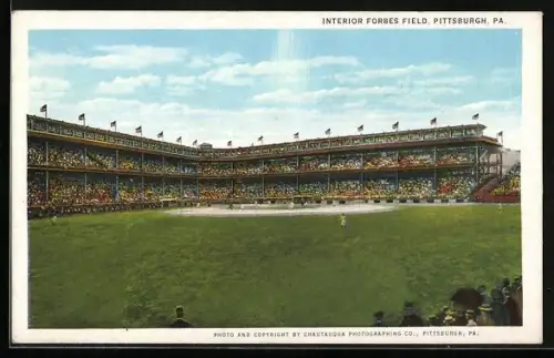 Künstler-AK Pittsburgh, PA, Interior Forbes field, Stadion