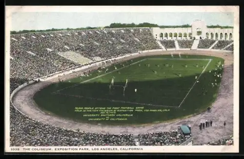 AK Los Angeles, California, Exposition Park, The Coliseum, Stadion