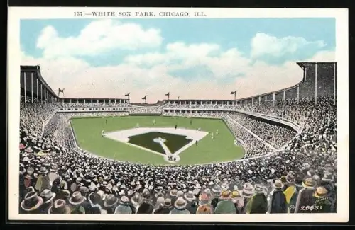 Künstler-AK Chicago, Ill., White Sox Park, Stadion