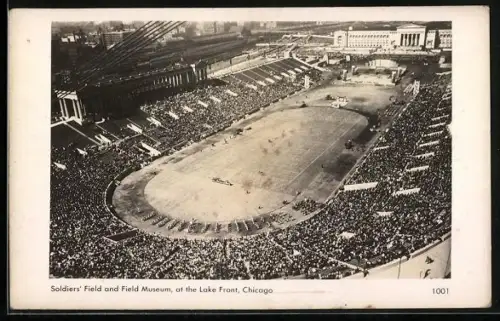 AK Chicago, Soldiers Field and Field Museum at the Lake Front, Stadion
