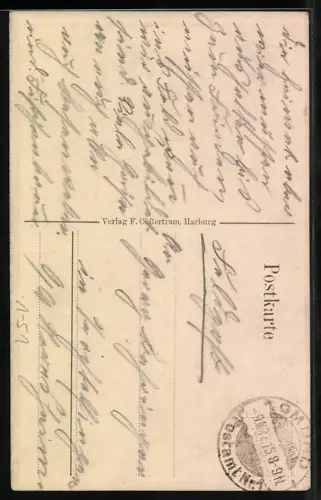 AK Prinz Heinrich von Preussen in Flagge, Passepartout