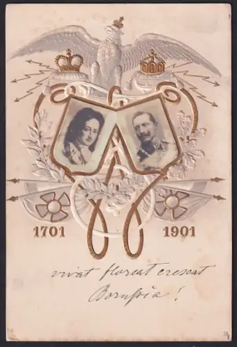 AK Portraits der Kaiser 1701-1901, Kaiser Wilhelm II., Preussischer Adler