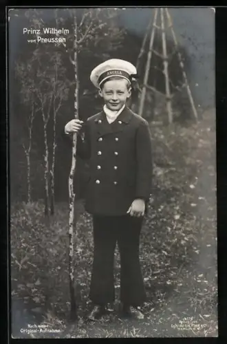 AK Prinz Wilhelm von Preussen in einer Matrosenuniform