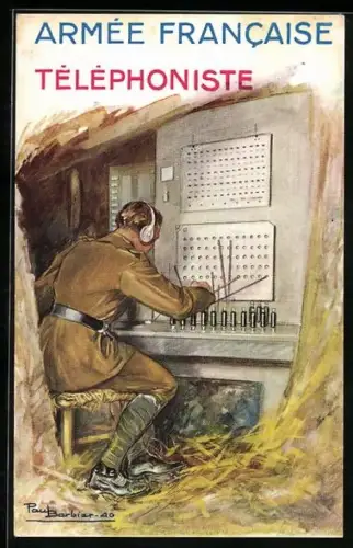 AK Téléphoniste, Armée Francaise